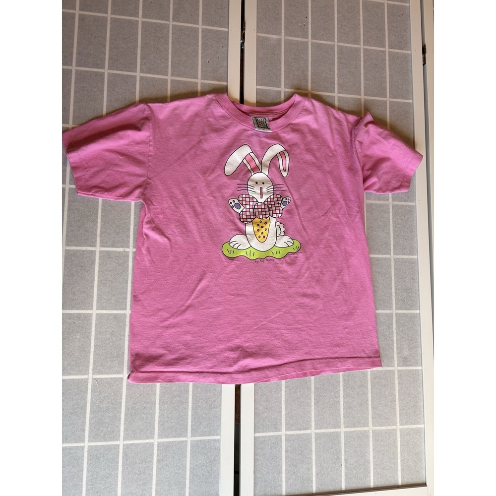 Vintage 1999 Easter MissTeVeUs Hip Hop Hooray Cutesy Pink T-shirt Size‎ Large